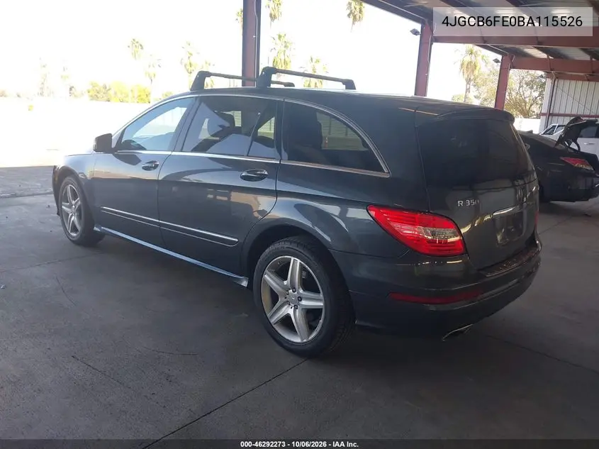 2011 MERCEDES R-KLASSE VIN 4JGCB6FE0BA115526 — фото 3