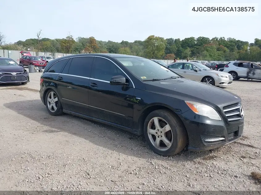 MERCEDES R-KLASSE 2012, VIN 4JGCB5HE6CA138575