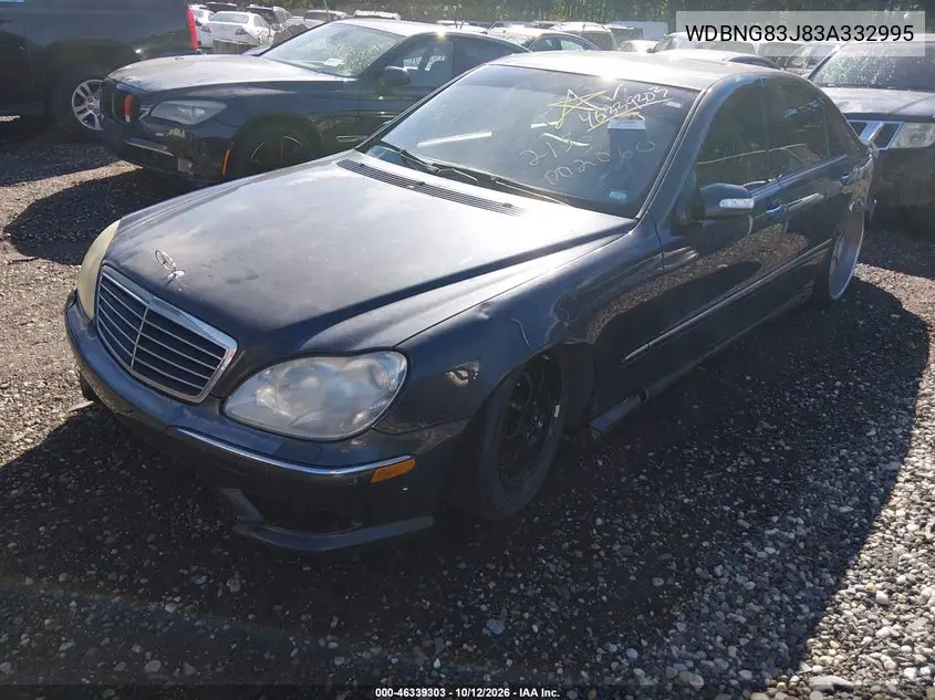 2003 MERCEDES S-KLASSE VIN WDBNG83J83A332995 — фото 2