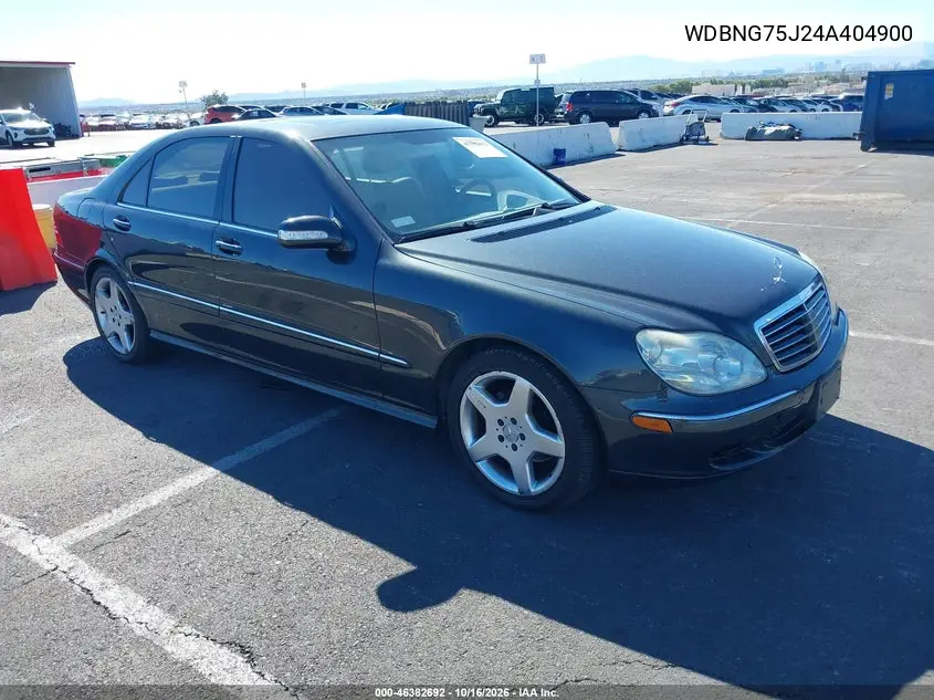 MERCEDES S-KLASSE 2004, VIN WDBNG75J24A404900