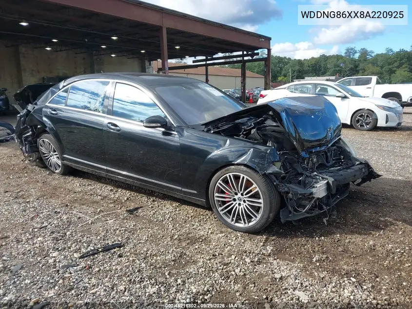 MERCEDES S-KLASSE 2008, VIN WDDNG86XX8A220925