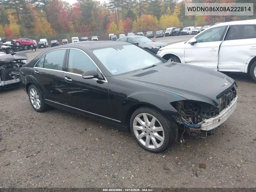 MERCEDES S-KLASSE 2008, VIN WDDNG86X08A222814