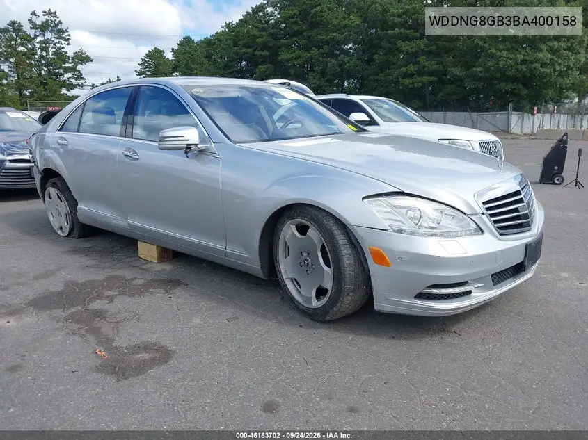 MERCEDES S-KLASSE 2011, VIN WDDNG8GB3BA400158