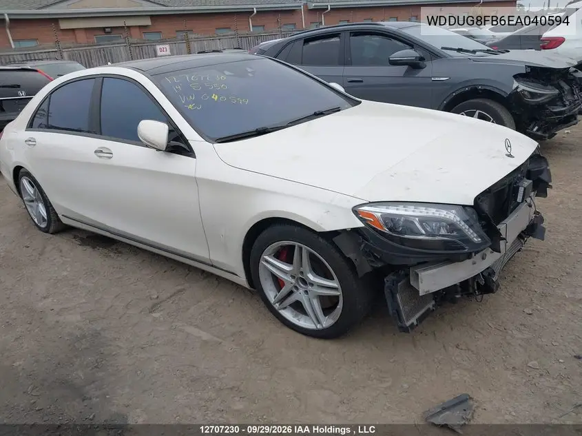 MERCEDES S-KLASSE 2014, VIN WDDUG8FB6EA040594