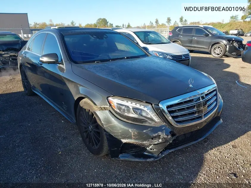 MERCEDES S-KLASSE 2014, VIN WDDUF8FB0EA001096