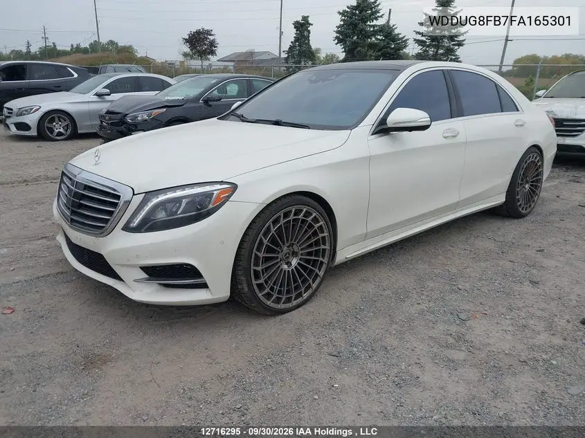 2015 MERCEDES S-KLASSE VIN WDDUG8FB7FA165301 — фото 2
