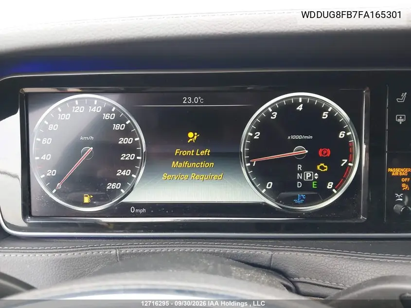 2015 MERCEDES S-KLASSE VIN WDDUG8FB7FA165301 — фото 7