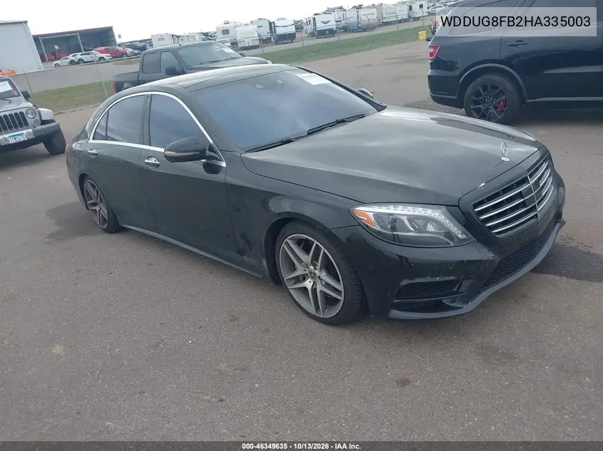 MERCEDES S-KLASSE 2017, VIN WDDUG8FB2HA335003