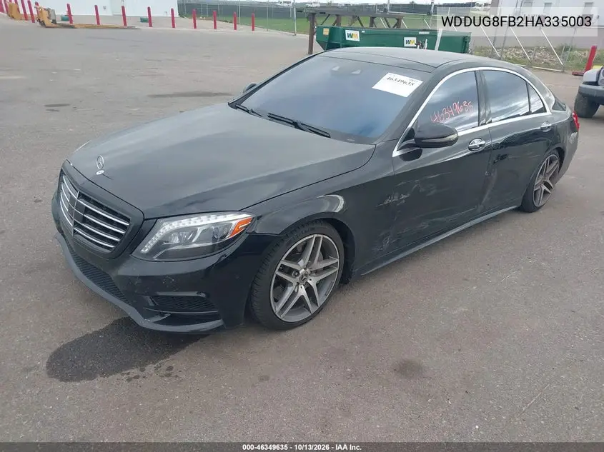 2017 MERCEDES S-KLASSE VIN WDDUG8FB2HA335003 — фото 2