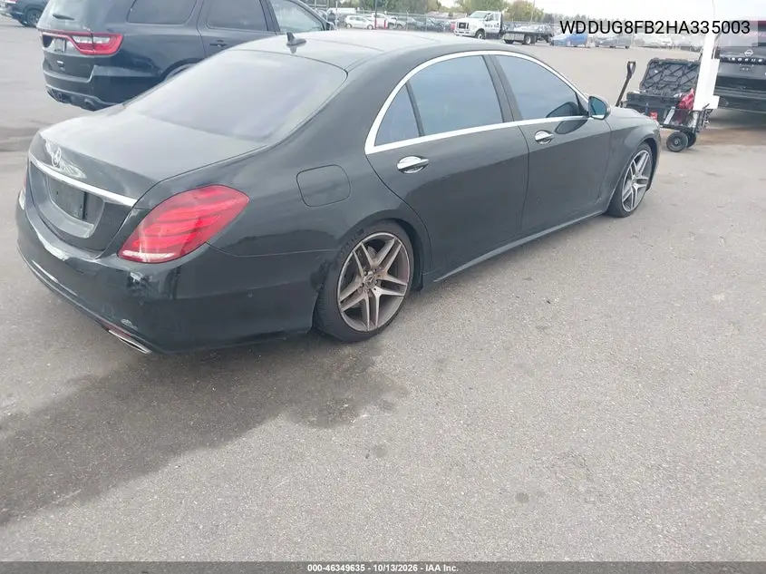 2017 MERCEDES S-KLASSE VIN WDDUG8FB2HA335003 — фото 4
