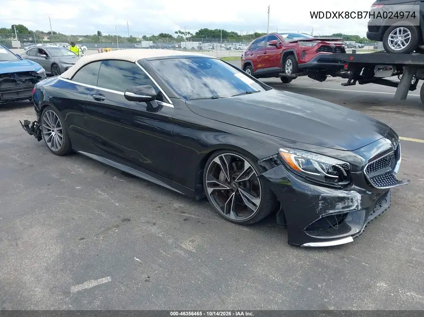 MERCEDES S-KLASSE 2017, VIN WDDXK8CB7HA024974