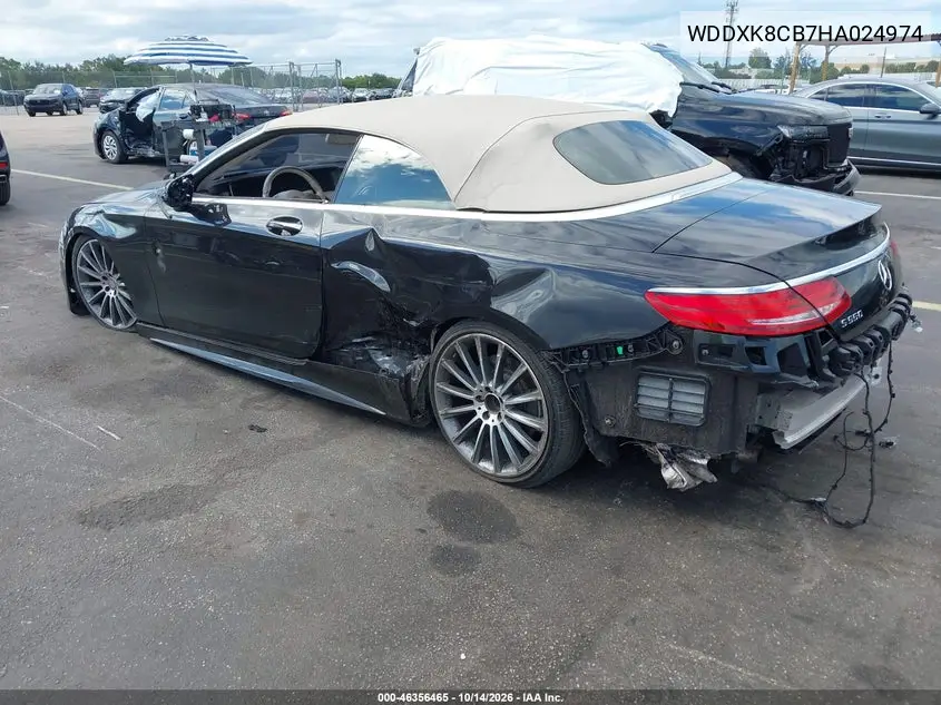 2017 MERCEDES S-KLASSE VIN WDDXK8CB7HA024974 — фото 3