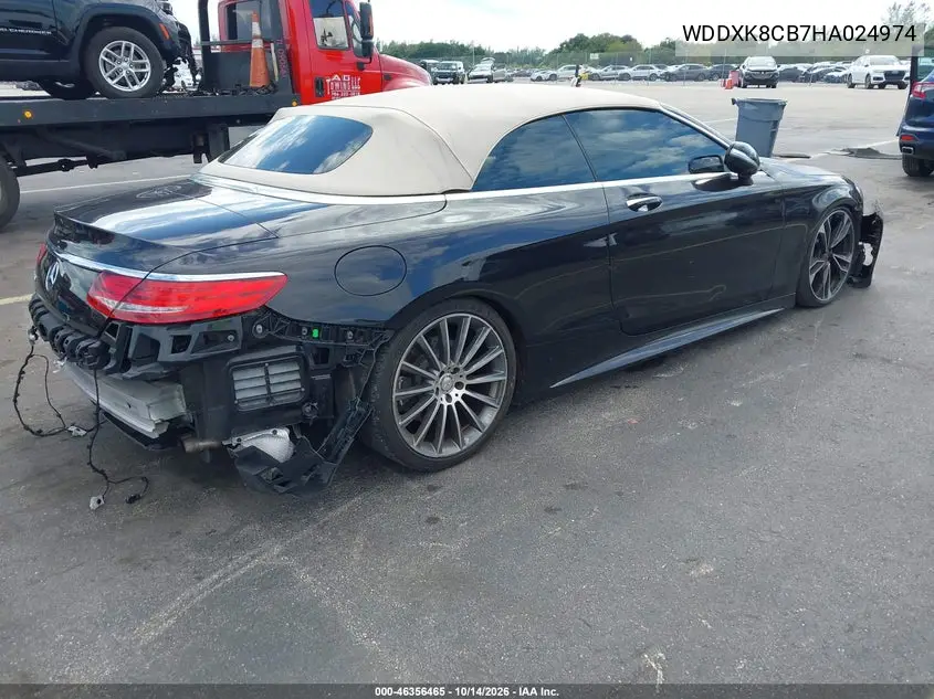2017 MERCEDES S-KLASSE VIN WDDXK8CB7HA024974 — фото 4