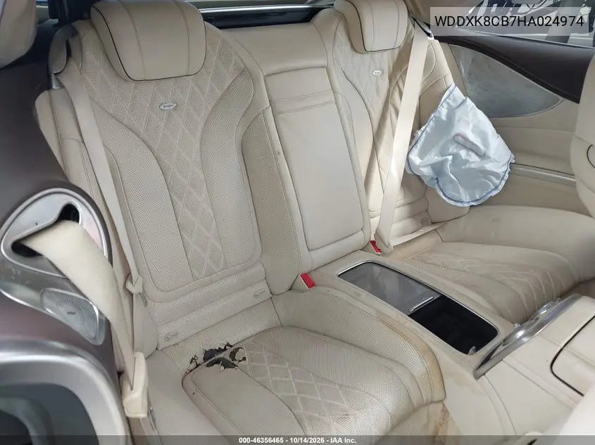 2017 MERCEDES S-KLASSE VIN WDDXK8CB7HA024974 — фото 8