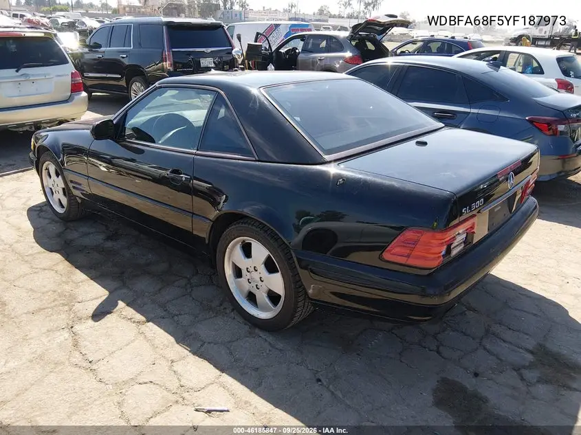 2000 MERCEDES SL-KLASSE VIN WDBFA68F5YF187973 — фото 3