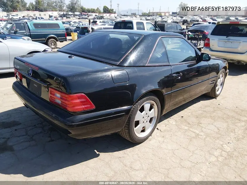 2000 MERCEDES SL-KLASSE VIN WDBFA68F5YF187973 — фото 4