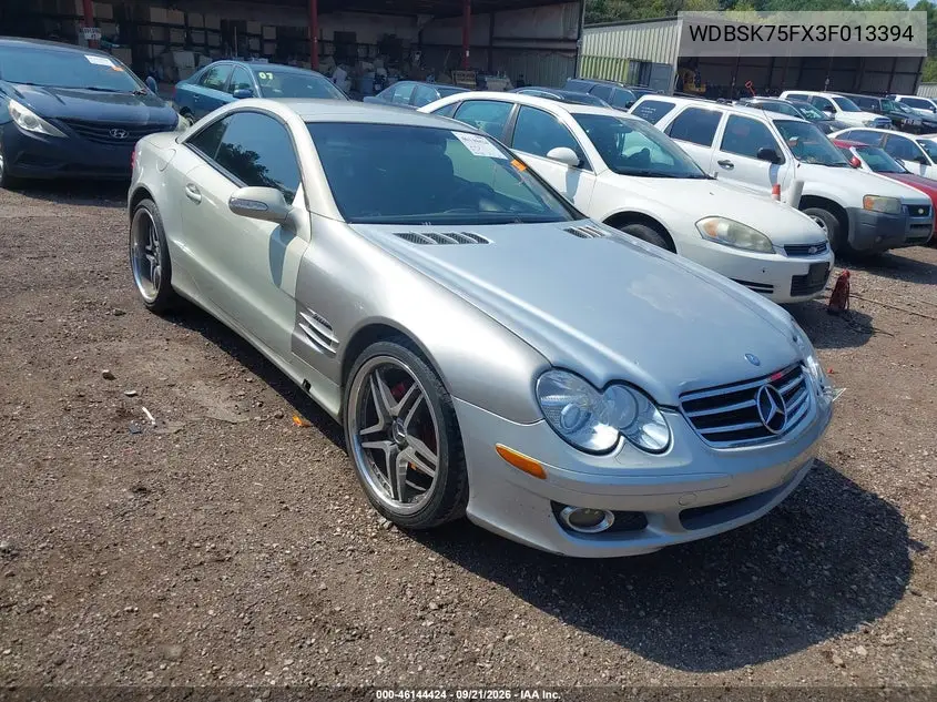 MERCEDES SL-KLASSE 2003, VIN WDBSK75FX3F013394