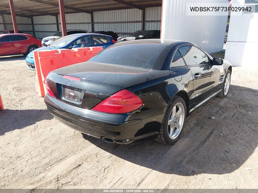 2003 MERCEDES SL-KLASSE VIN WDBSK75F73F029942 — фото 4