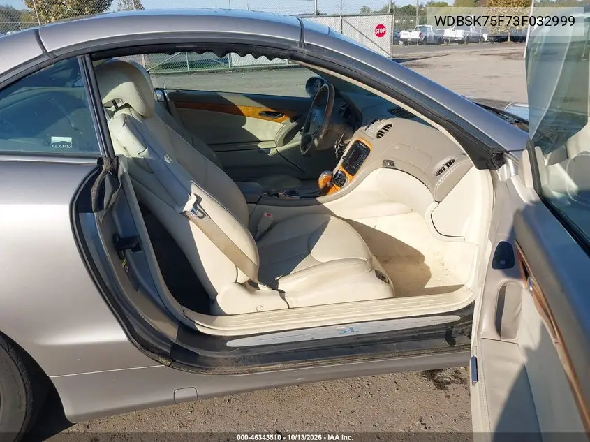 2003 MERCEDES SL-KLASSE VIN WDBSK75F73F032999 — фото 5
