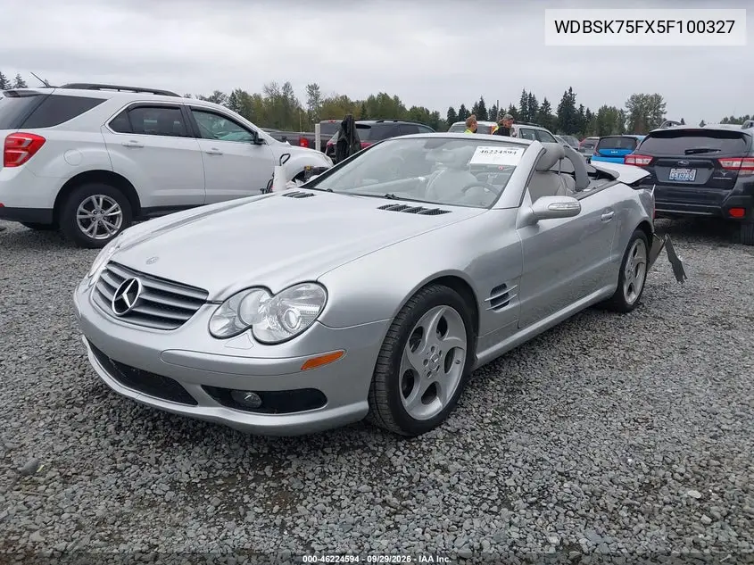 2005 MERCEDES SL-KLASSE VIN WDBSK75FX5F100327 — фото 2