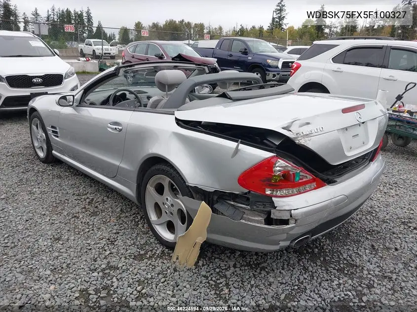 2005 MERCEDES SL-KLASSE VIN WDBSK75FX5F100327 — фото 3