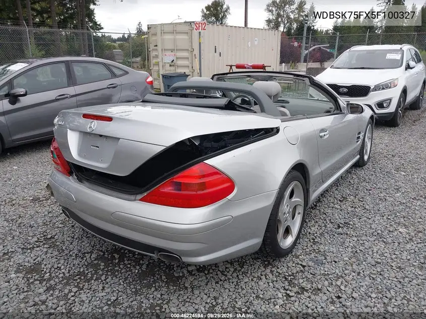 2005 MERCEDES SL-KLASSE VIN WDBSK75FX5F100327 — фото 4