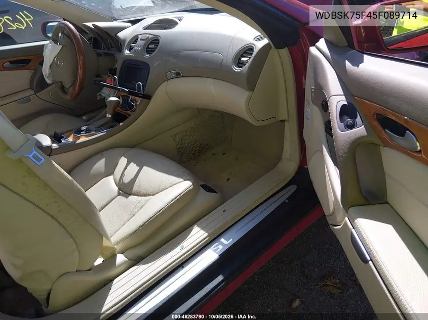 2005 MERCEDES SL-KLASSE VIN WDBSK75F45F089714 — фото 5