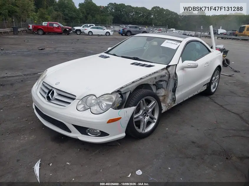 2007 MERCEDES SL-KLASSE VIN WDBSK71F47F131288 — фото 2