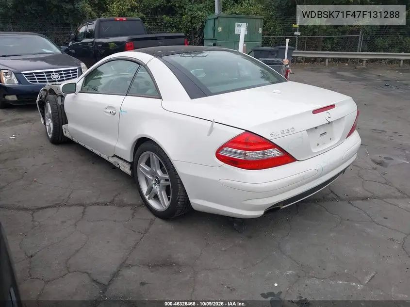 2007 MERCEDES SL-KLASSE VIN WDBSK71F47F131288 — фото 3