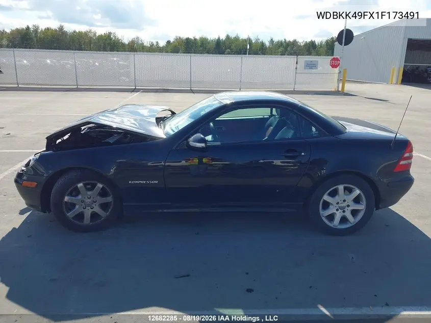 2001 MERCEDES SLK-KLASSE VIN WDBKK49FX1F173491 — фото 13