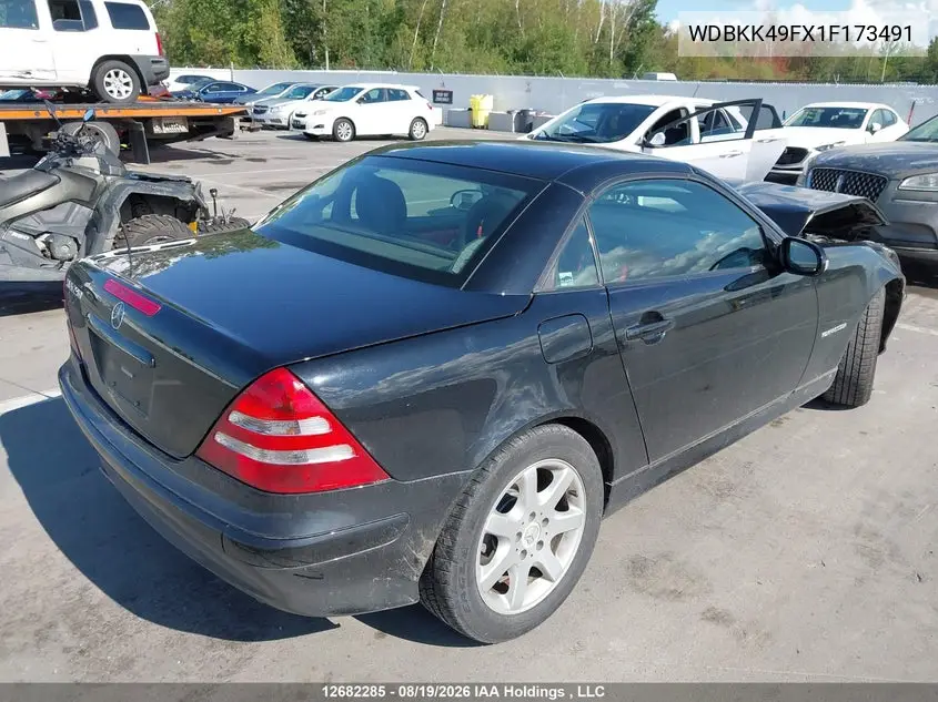 2001 MERCEDES SLK-KLASSE VIN WDBKK49FX1F173491 — фото 4