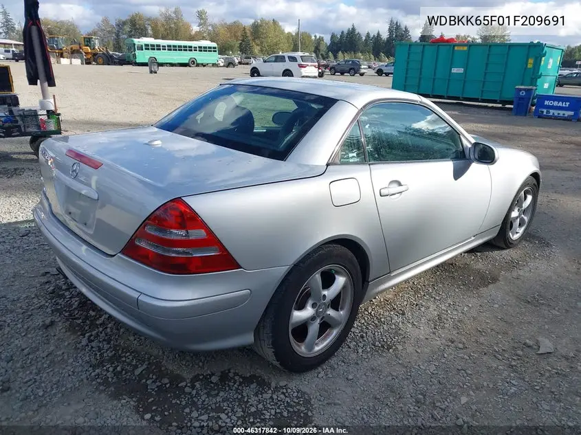 2001 MERCEDES SLK-KLASSE VIN WDBKK65F01F209691 — фото 4