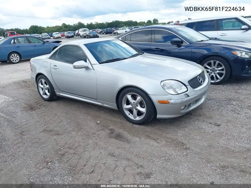 MERCEDES SLK-KLASSE 2001, VIN WDBKK65F81F224634