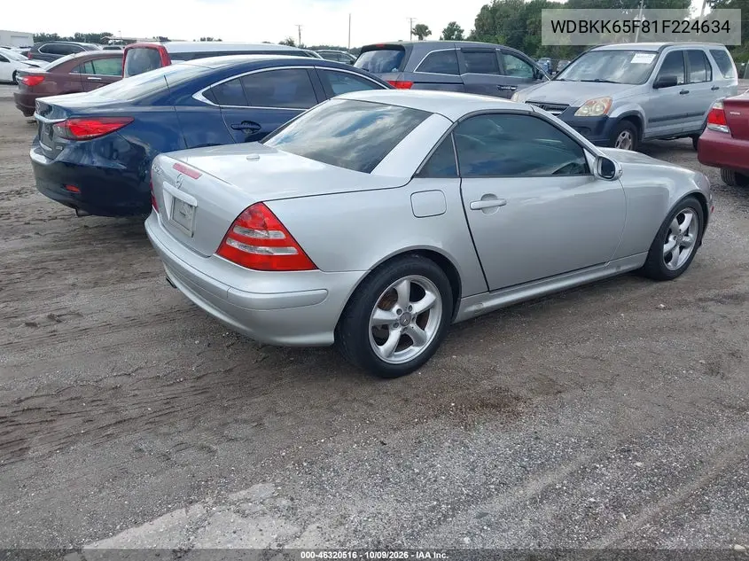 2001 MERCEDES SLK-KLASSE VIN WDBKK65F81F224634 — фото 4