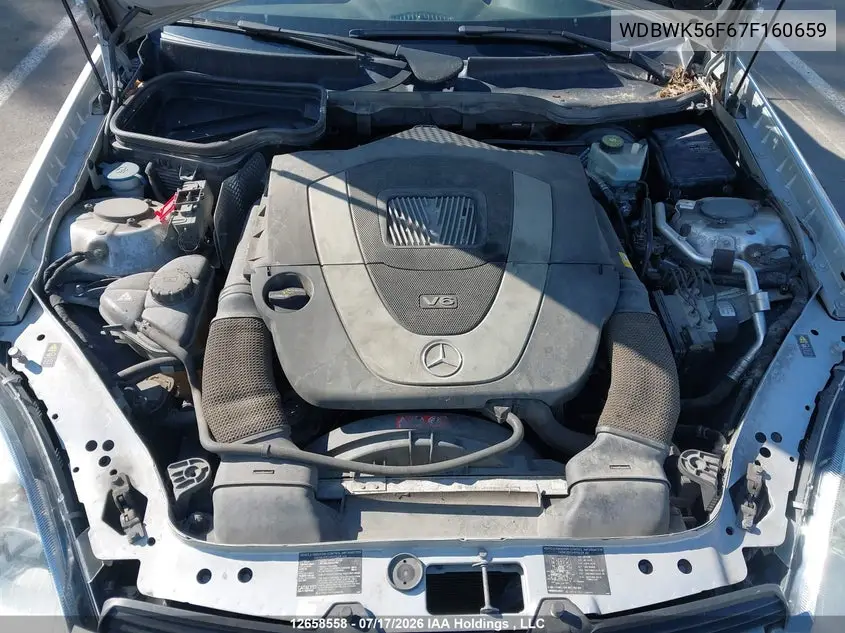 2007 MERCEDES SLK-KLASSE VIN WDBWK56F67F160659 — фото 10