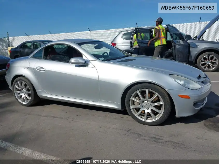 2007 MERCEDES SLK-KLASSE VIN WDBWK56F67F160659 — фото 13