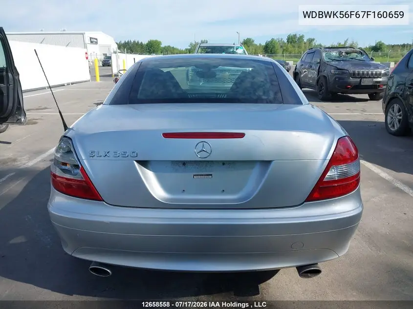 2007 MERCEDES SLK-KLASSE VIN WDBWK56F67F160659 — фото 16