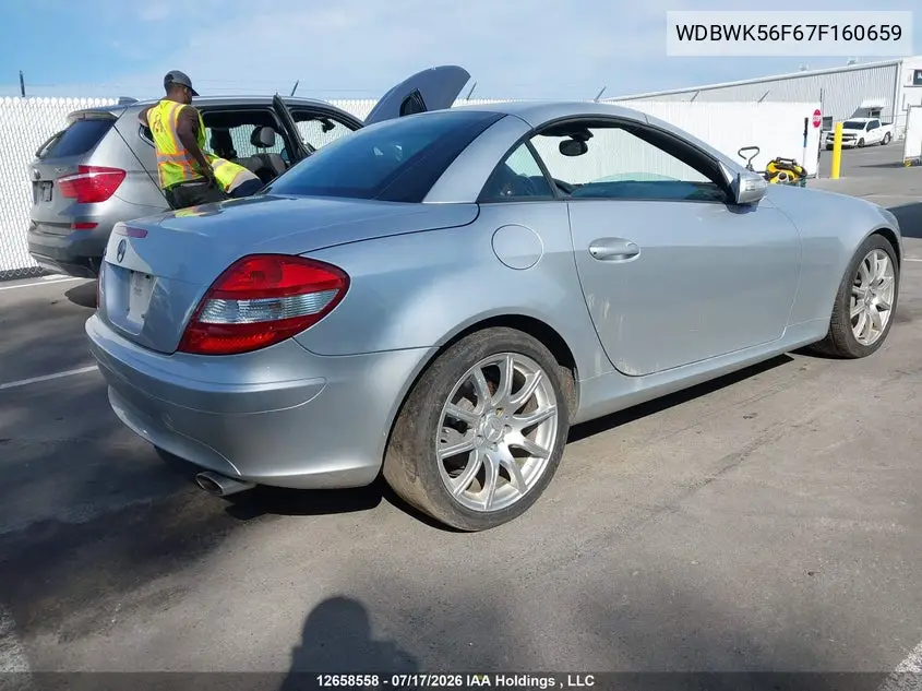 2007 MERCEDES SLK-KLASSE VIN WDBWK56F67F160659 — фото 4