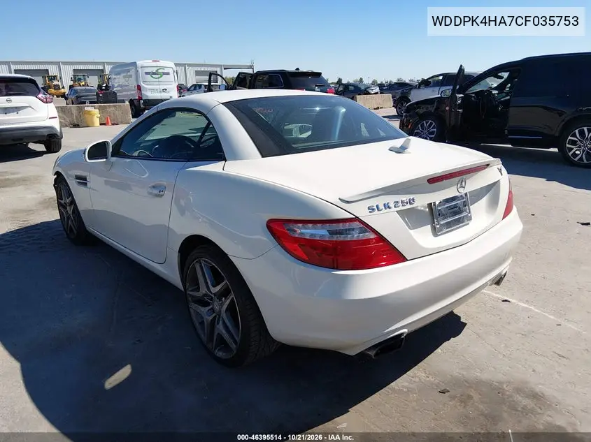2012 MERCEDES SLK-KLASSE VIN WDDPK4HA7CF035753 — фото 3