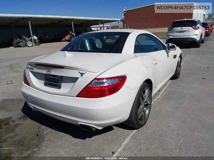 2012 MERCEDES SLK-KLASSE VIN WDDPK4HA7CF035753 — фото 4