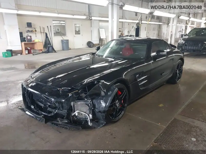 2011 MERCEDES SLS AMG VIN WDDRJ7HA7BA002048 — фото 2