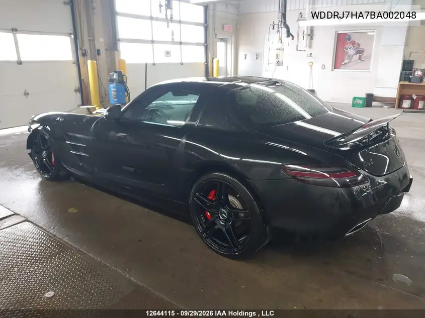 2011 MERCEDES SLS AMG VIN WDDRJ7HA7BA002048 — фото 3