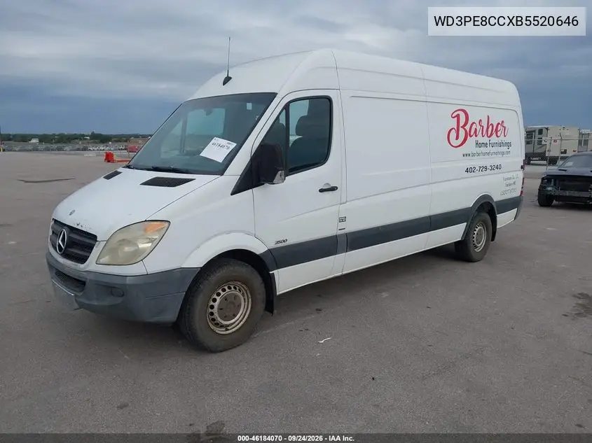 2011 MERCEDES SPRINTER VIN WD3PE8CCXB5520646 — фото 2