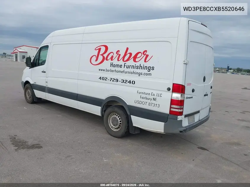 2011 MERCEDES SPRINTER VIN WD3PE8CCXB5520646 — фото 3