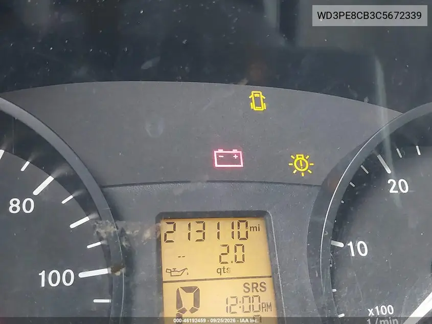 2012 MERCEDES SPRINTER VIN WD3PE8CB3C5672339 — фото 15