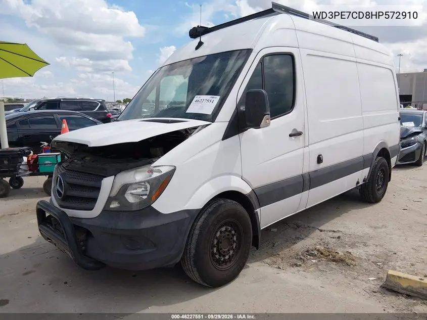 2017 MERCEDES SPRINTER VIN WD3PE7CD8HP572910 — фото 2