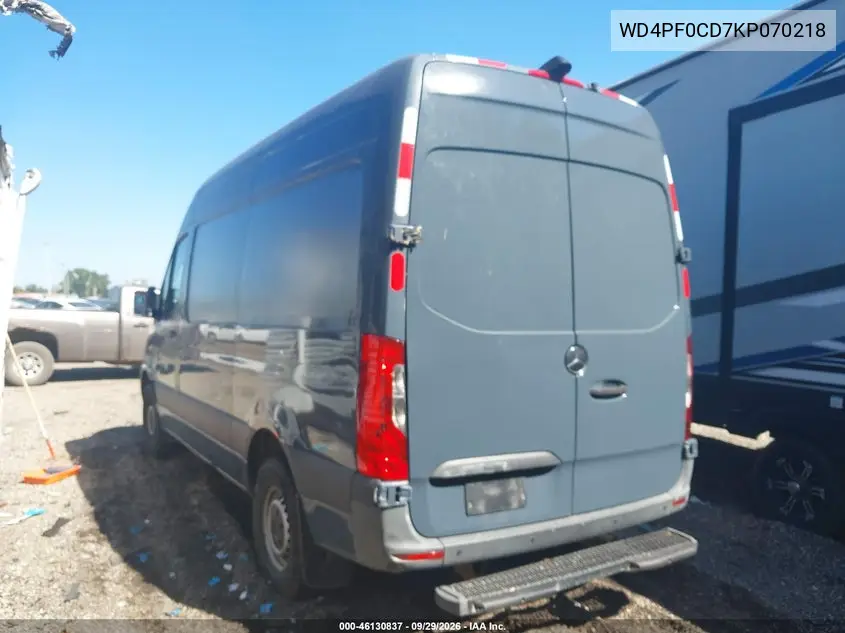 2019 MERCEDES SPRINTER VIN WD4PF0CD7KP070218 — фото 3