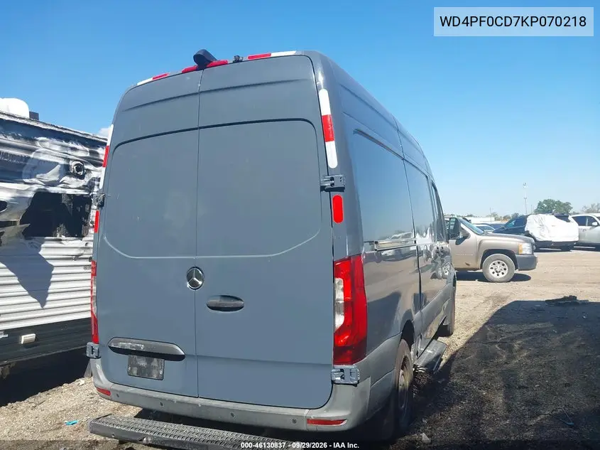 2019 MERCEDES SPRINTER VIN WD4PF0CD7KP070218 — фото 4