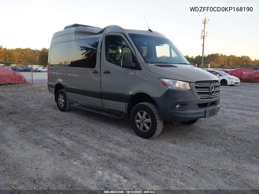 MERCEDES SPRINTER 2019, VIN WDZFF0CD0KP168190