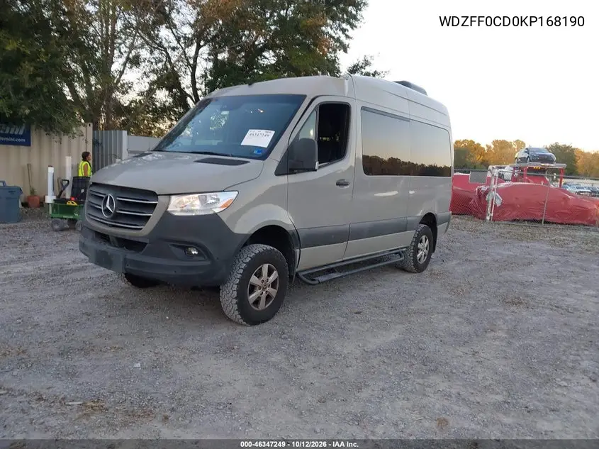 2019 MERCEDES SPRINTER VIN WDZFF0CD0KP168190 — фото 2